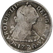 Peru, Charles III, 2 Reales, 1776, Lima, Silver, VF(30-35), KM:88.2