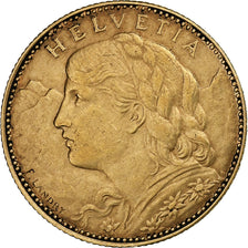 Switzerland, 10 Francs, 1911, Bern, Gold, AU(50-53), KM:36
