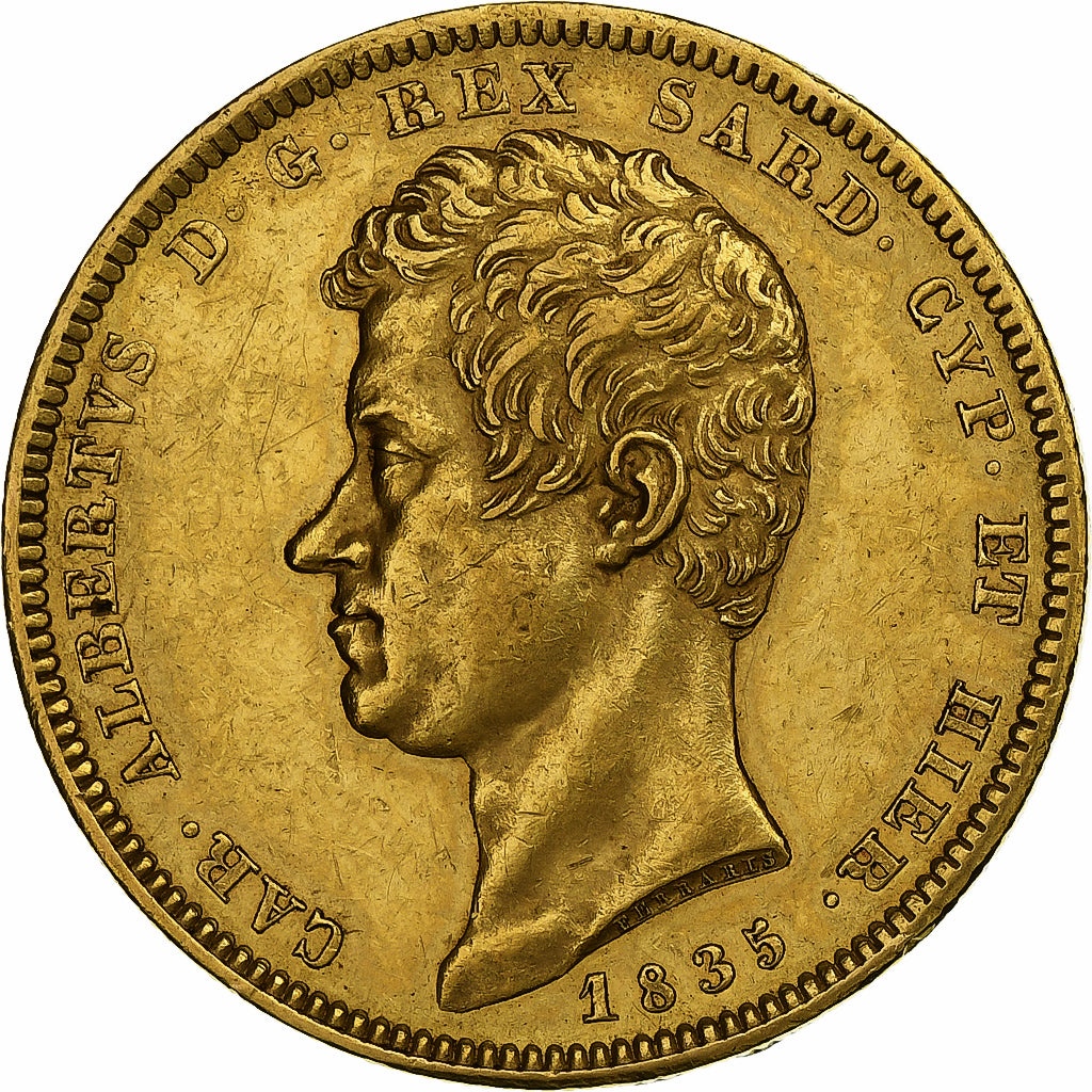 Monnaie, États italiens, SARDINIA, Carlo Alberto, 100 Lire, 1835, Torino, TTB