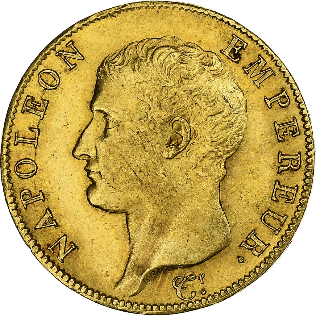 Coin, France, Napoleon I, 40 Francs, AN 13, Paris, AU(50-53), Gold, KM:664.1, Le