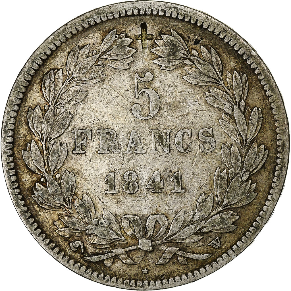 Coin, France, Louis-Philippe, 5 Francs, 1841, Lille, VF(30-35), Silver
