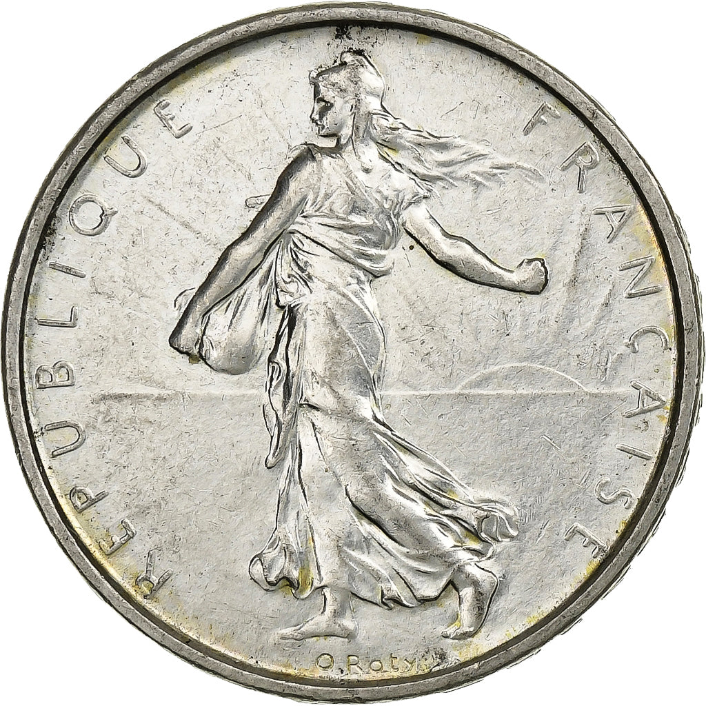 Frankrijk, 5 Francs, Semeuse, 1962, Paris, Zilver, PR, Gadoury:770, KM:926