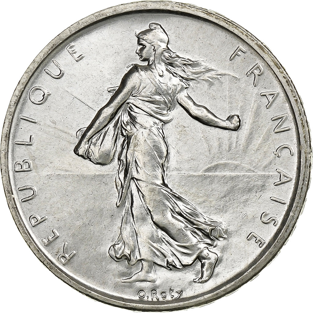Munten, Frankrijk, Semeuse, 5 Francs, 1960, PR+, Zilver, KM:926, Gadoury:770