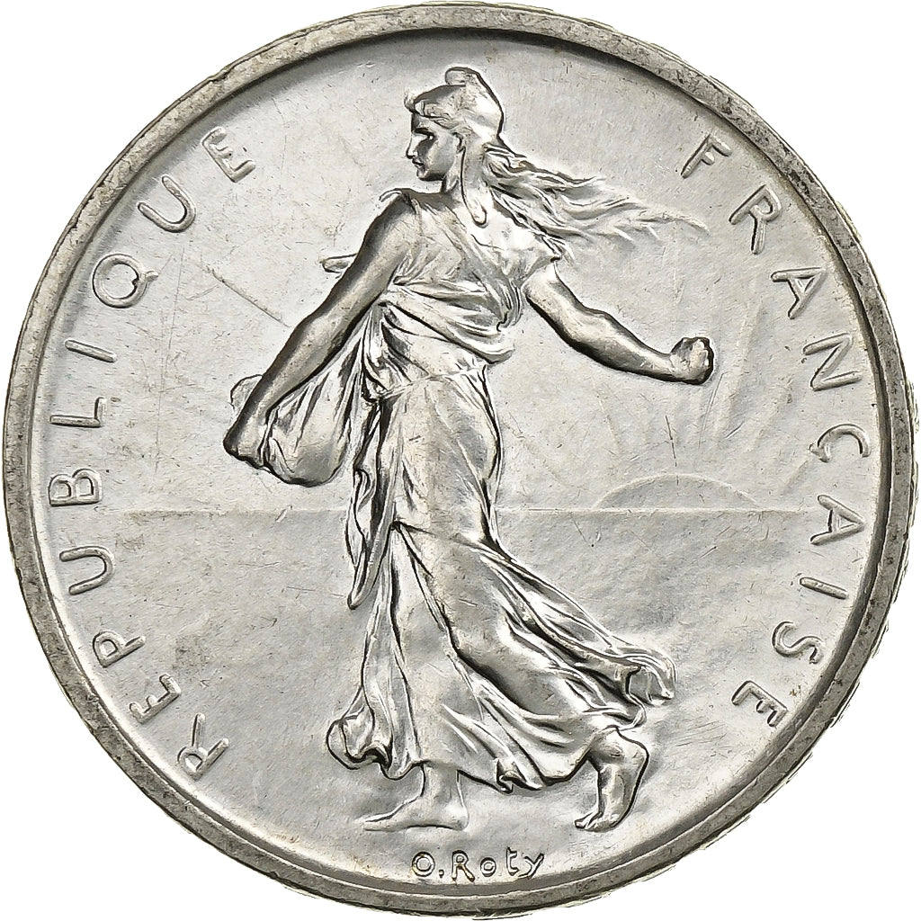 Munten, Frankrijk, Semeuse, 5 Francs, 1960, PR+, Zilver, KM:926, Gadoury:770