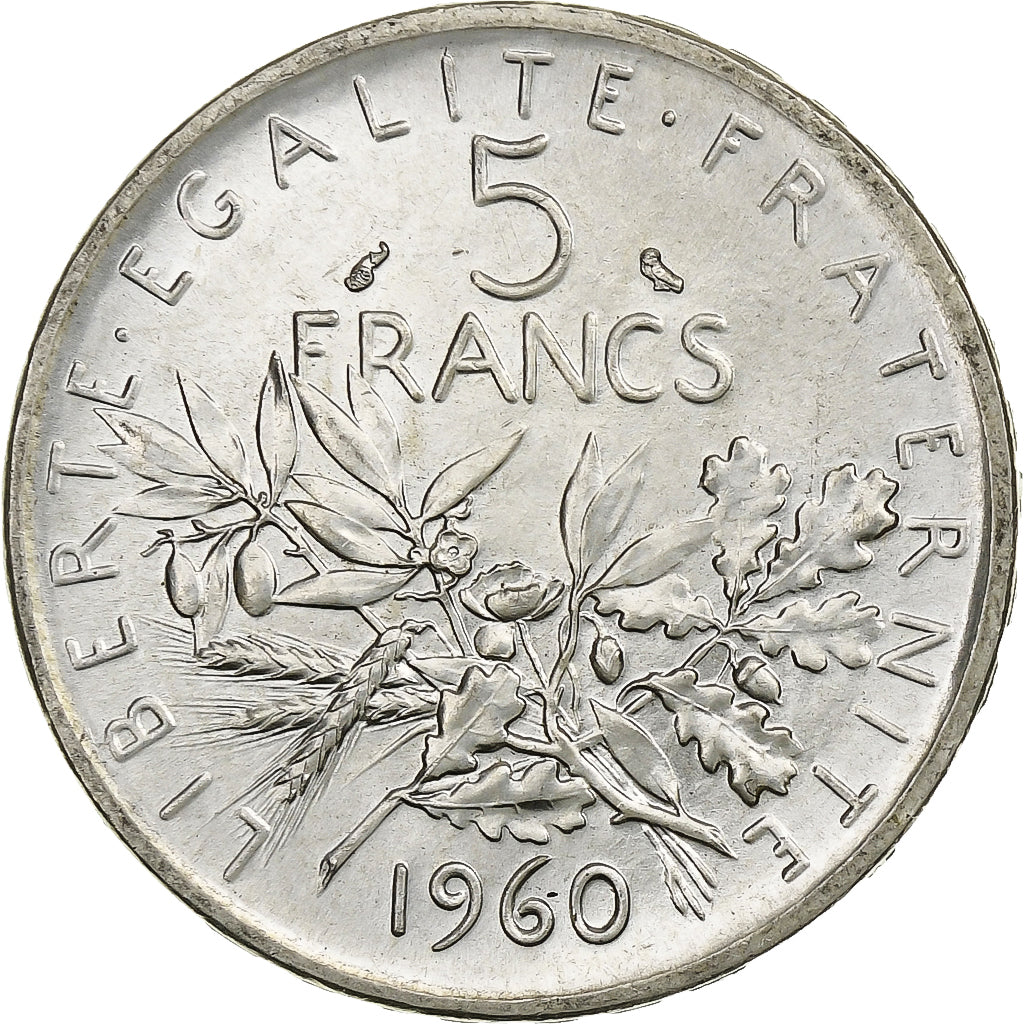 Monnaie, France, Semeuse, 5 Francs, 1960, SUP+, Argent, Gadoury:770, KM:926