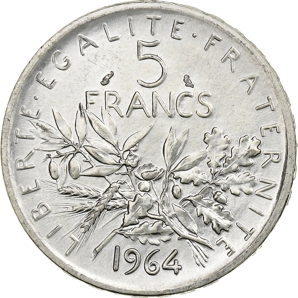Moneta, Francia, Semeuse, 5 Francs, 1964, Paris, SPL, Argento, KM:926