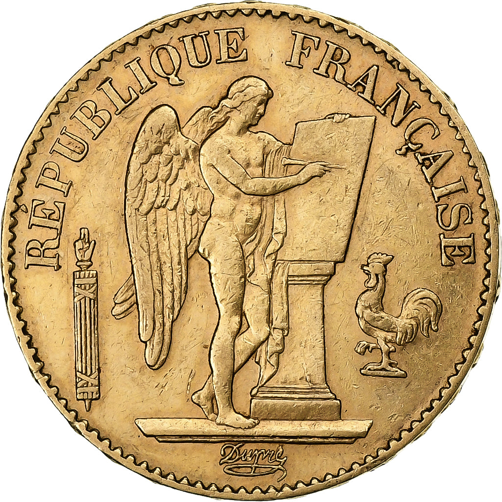 France, 20 Francs, Génie, 1887, Paris, Or, SUP, Gadoury:1063, KM:825