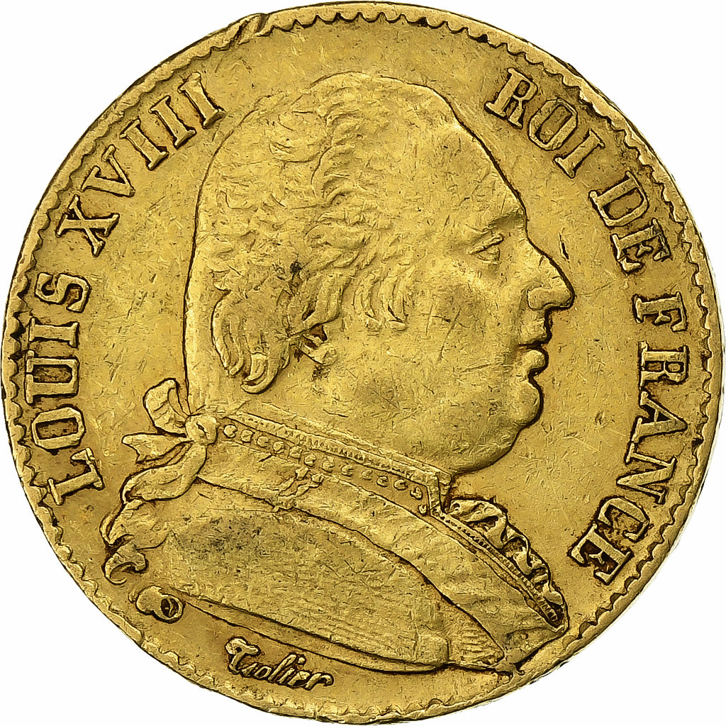 Francia, 20 Francs, 1815, Paris, Oro, BB, Gadoury:1027, KM:1