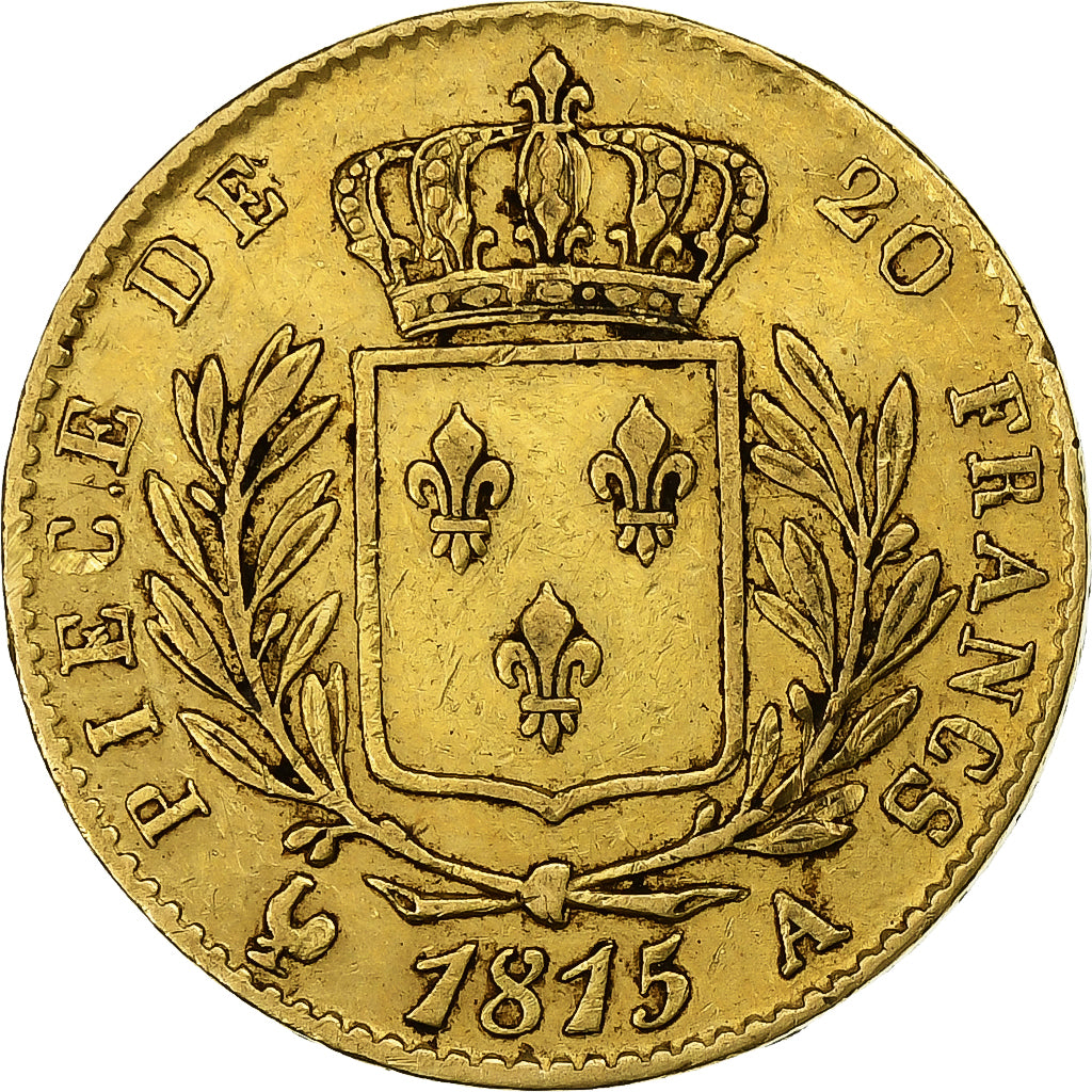 Francia, 20 Francs, 1815, Paris, Oro, BB, Gadoury:1027, KM:1
