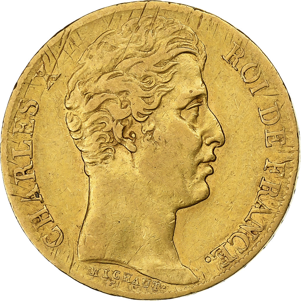 France, Charles X, 20 Francs, 1828, Paris, EF(40-45), Gold, KM:726.1