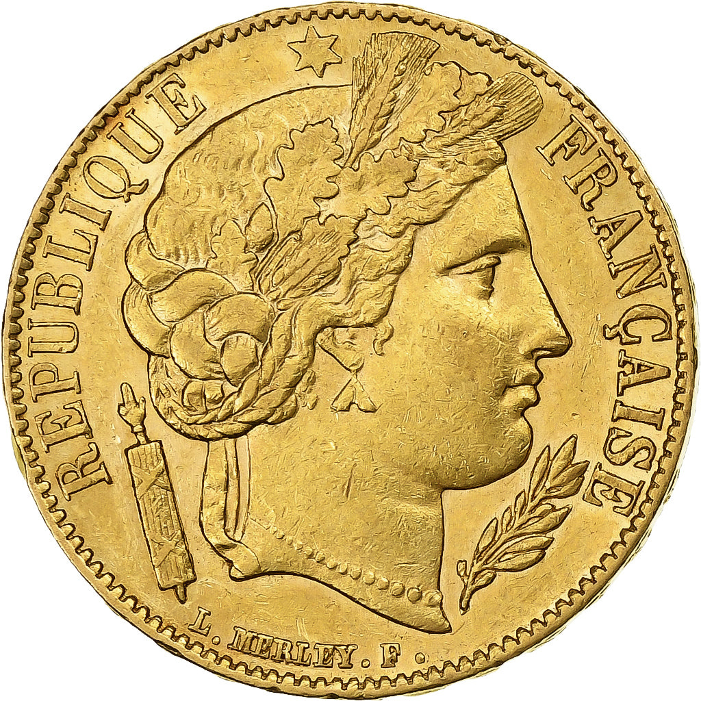 Coin, France, Cérès, 20 Francs, 1851, Paris, Variety, AU(50-53), Gold, KM:762
