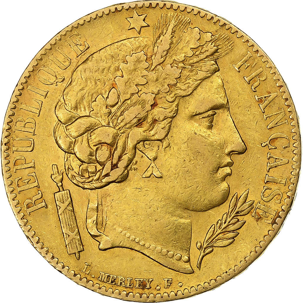France, Cérès, 20 Francs, 1850, Paris, AU(50-53), Gold, KM:762, Gadoury:1059