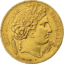 France, Cérès, 20 Francs, 1850, Paris, AU(50-53), Gold, KM:762, Gadoury:1059