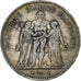 Moneta, Francia, Hercule, 5 Francs, 1876, Bordeaux, MB+, Argento, KM:820.2