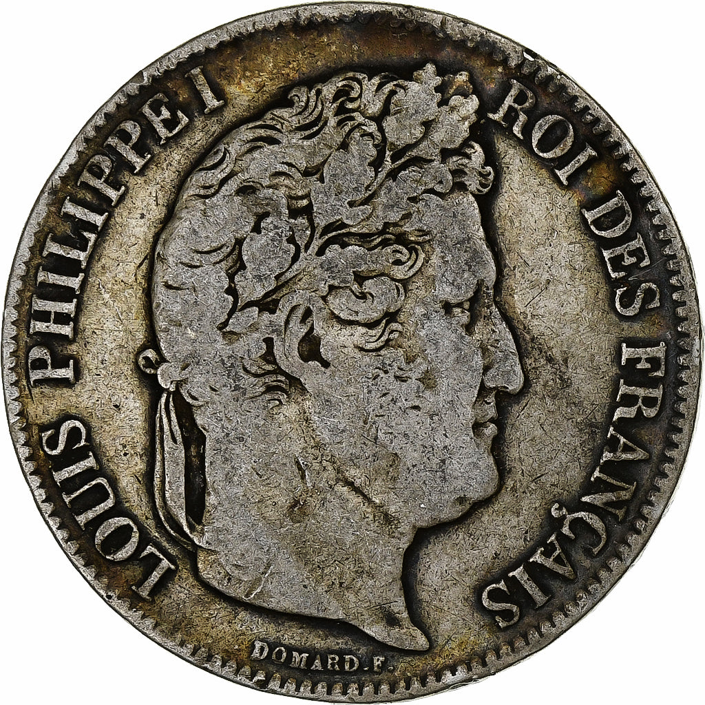 Moneta, Francia, Louis-Philippe, 5 Francs, 1832, Marseille, MB+, Argento