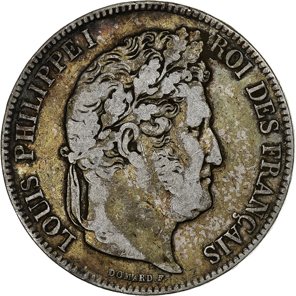 Moneta, Francia, Louis-Philippe, 5 Francs, 1840, Bordeaux, BB, Argento