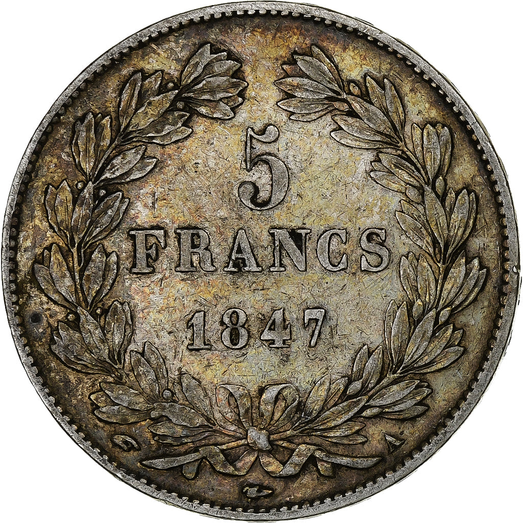 France, Louis-Philippe, 5 Francs, 1847, Paris, EF(40-45), Silver, KM:749.1