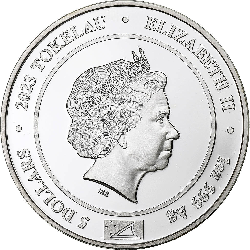 Tokelau, Elizabeth II, 5 Dollars, 70 th anniversaire Reine Elisabeth, 2023