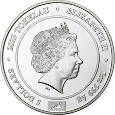 Tokelau, Elizabeth II, 5 Dollars, 70 th anniversaire Reine Elisabeth, 2023