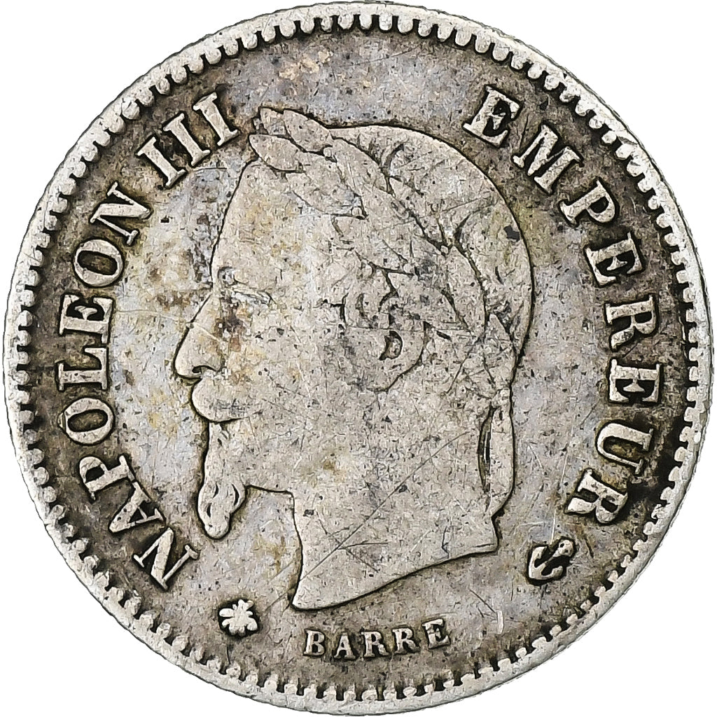 France, Napoléon III, 20 Centimes, 1867, Paris, Argent, TTB, KM:808.1