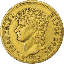 Moneta, STATI ITALIANI, NAPLES, Joachim Murat, 40 Lire, 1813, MB+, Oro, KM:266