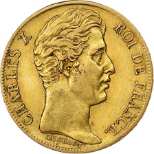 Francia, 20 Francs, Charles X, 1830, Paris, Oro, MBC+, Gadoury:1029, KM:726.1