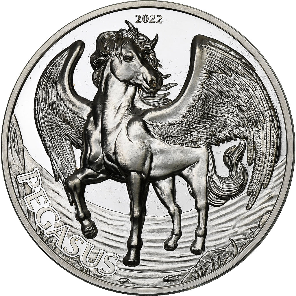 Tanzania, 1000 Shillings, 1 Vera Silver Oz, PEGASUS Mythical Creatures, 2022, 1