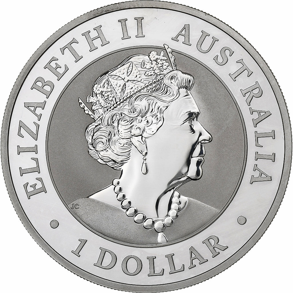 Australia, 1 Dollar, 1 Oz, Gilded Kangaroo, 2019, Proof, Silver, MS(64)