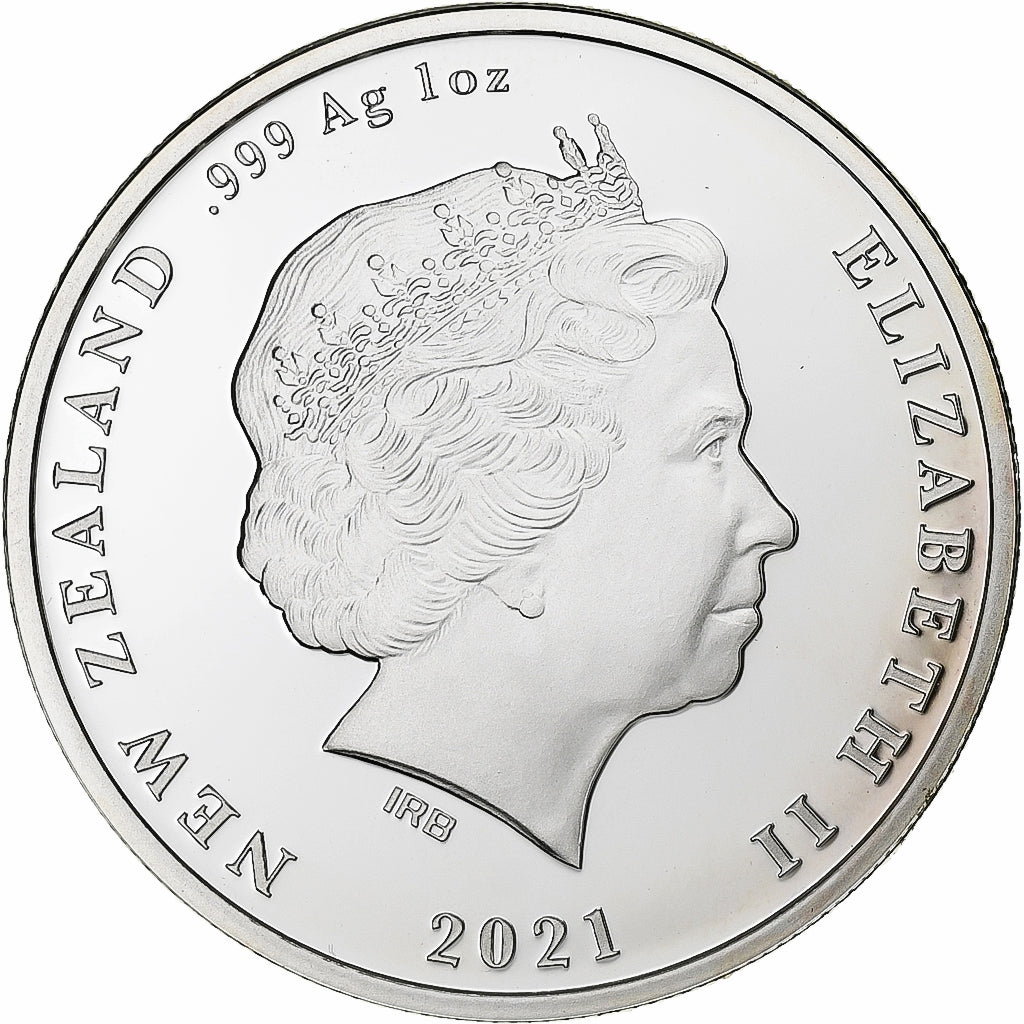 Nieuw Zeeland, 1 Dollar, 1 Oz, Kaka  Forest Bird, 2021, proof 1 Oz coloré