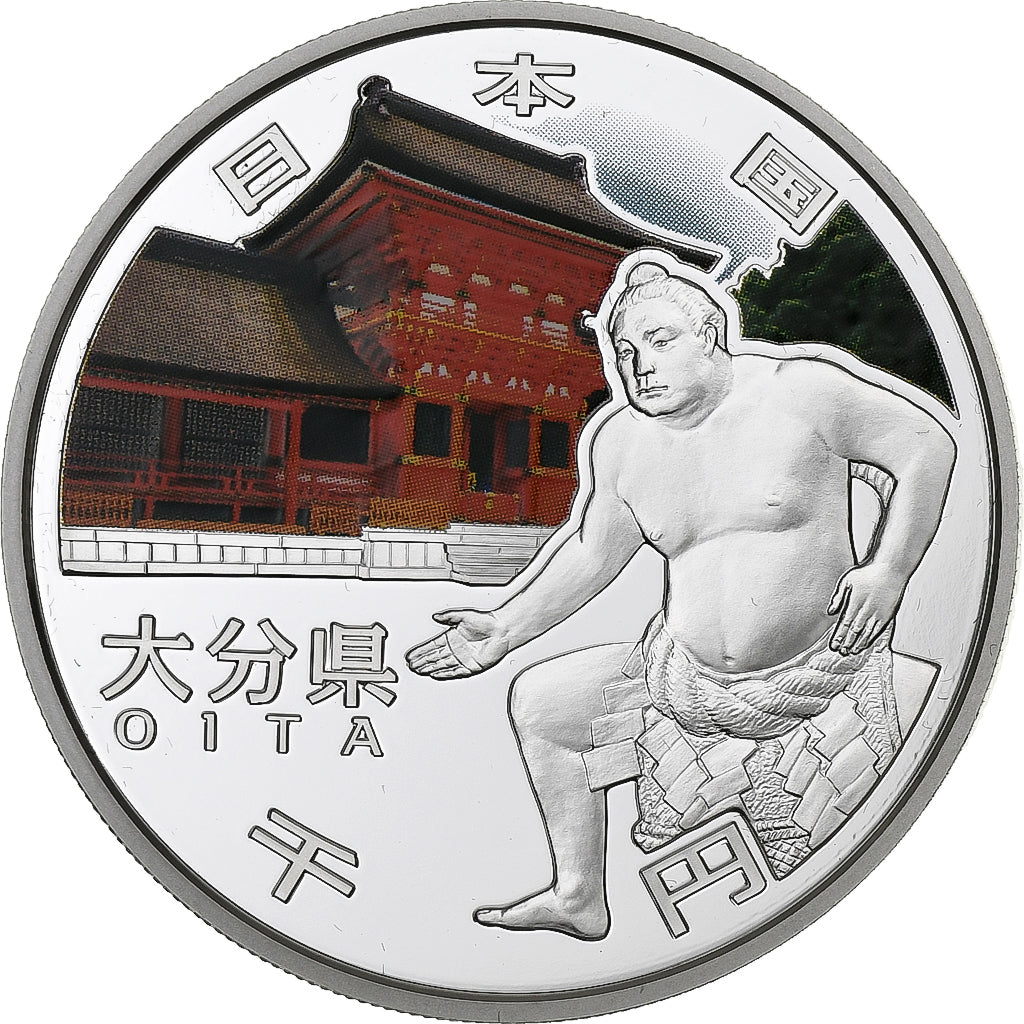 Japan, 1000 Yen, OITA 47 Prefectures, 2012, 1 Oz, Proof, Silver, MS(60-62)
