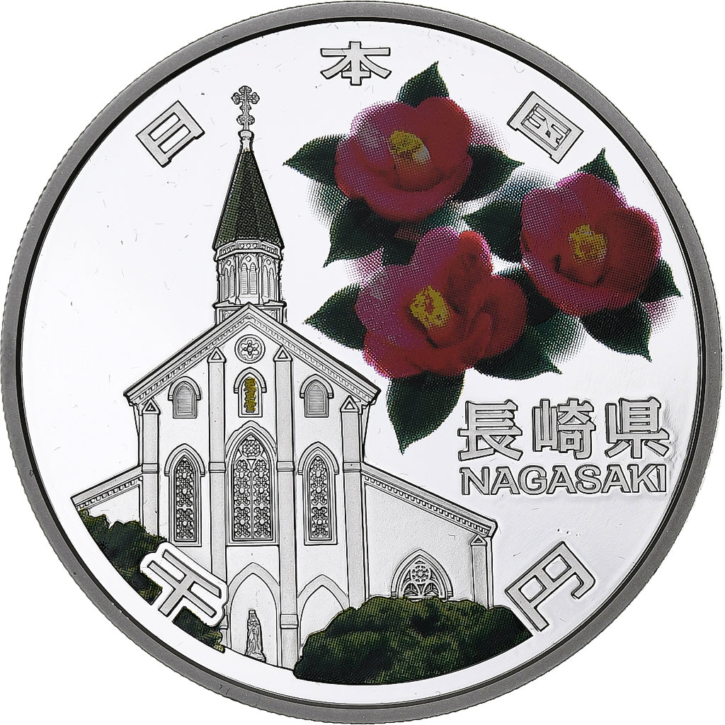 Japan, 1000 Yen, NAGASAKI 47 Prefectures, 2019, 1 Oz, Proof, Silver, MS(65-70)