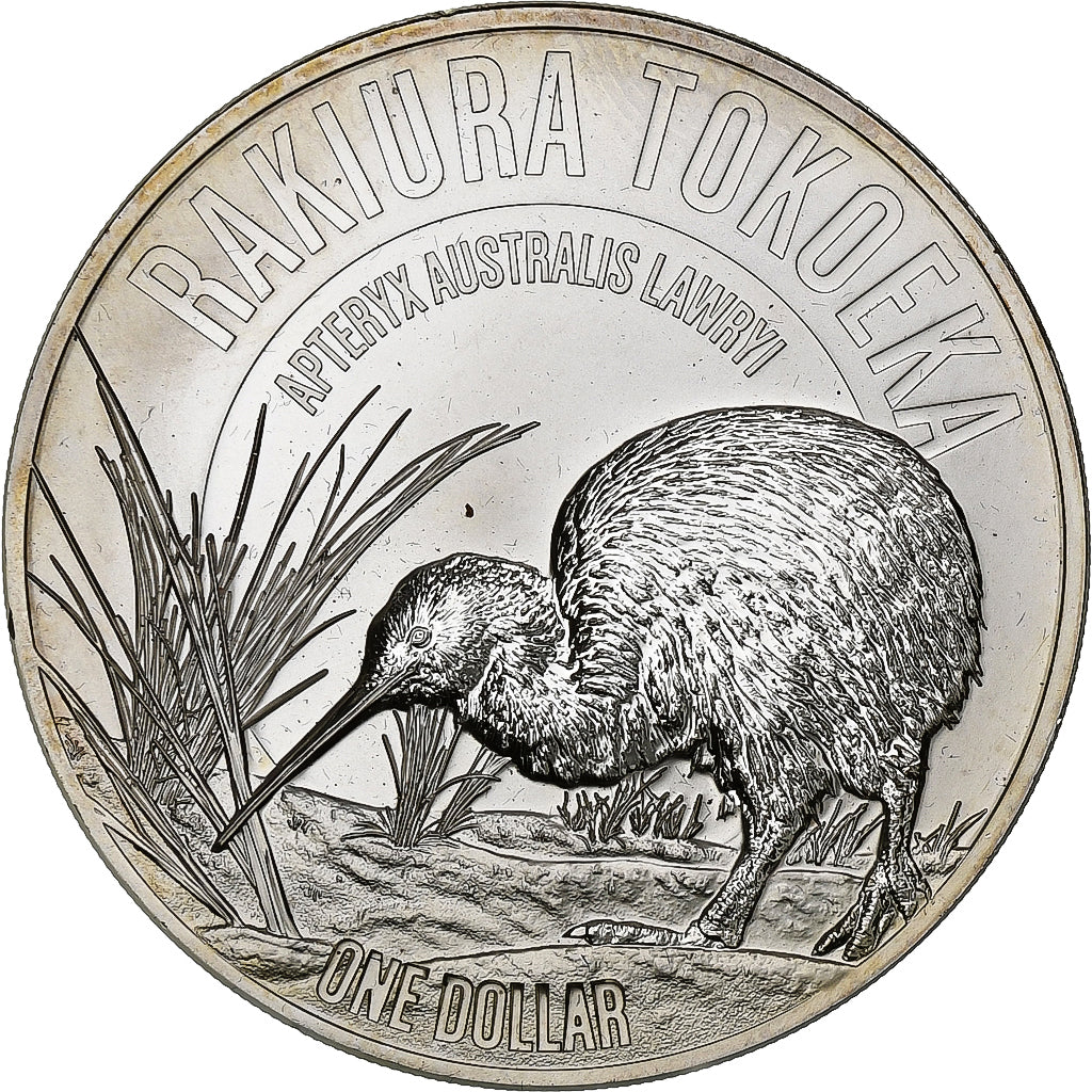 Nova Zelândia, 1 Dollar, 1 Oz, Rakiura Tokoeka, 2017, 1 Oz, Prata, MS(65-70)