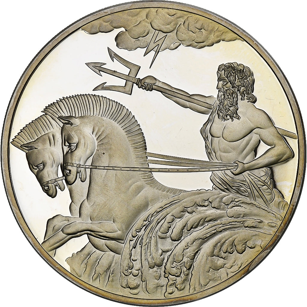 Tokelau, 5 dollars, 1 oz, Poseidon, 2017, Proof 1.Oz, Argento, FDC