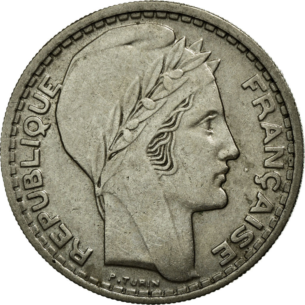 Moneta, Francia, Turin, 10 Francs, 1946, Beaumont le Roger, BB, Rame-nichel