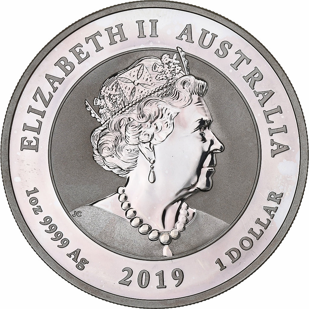 Australia, 1 Dollar, 1 Oz, Double Dragon, 2019, 1 Oz, Silver, MS(65-70)