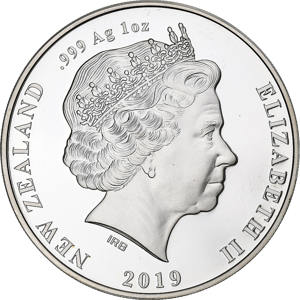 Nova Zelândia, 5 dollars, 1 oz, Takahe, 2019, Proof 1.Oz, Prata, MS(60-62)