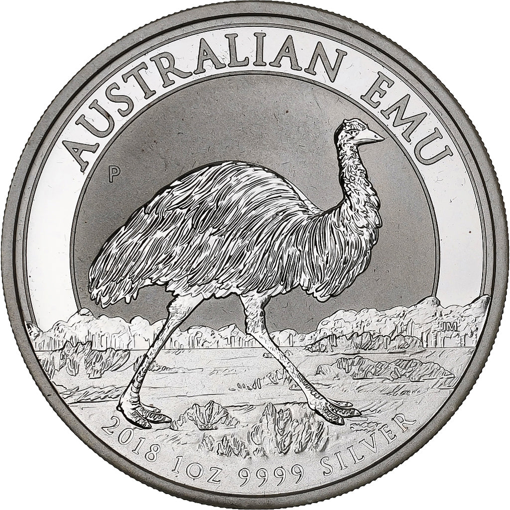 Australia, 1 Dollar, 1 Oz, L'Emeu, 2018, Silver, MS(65-70)