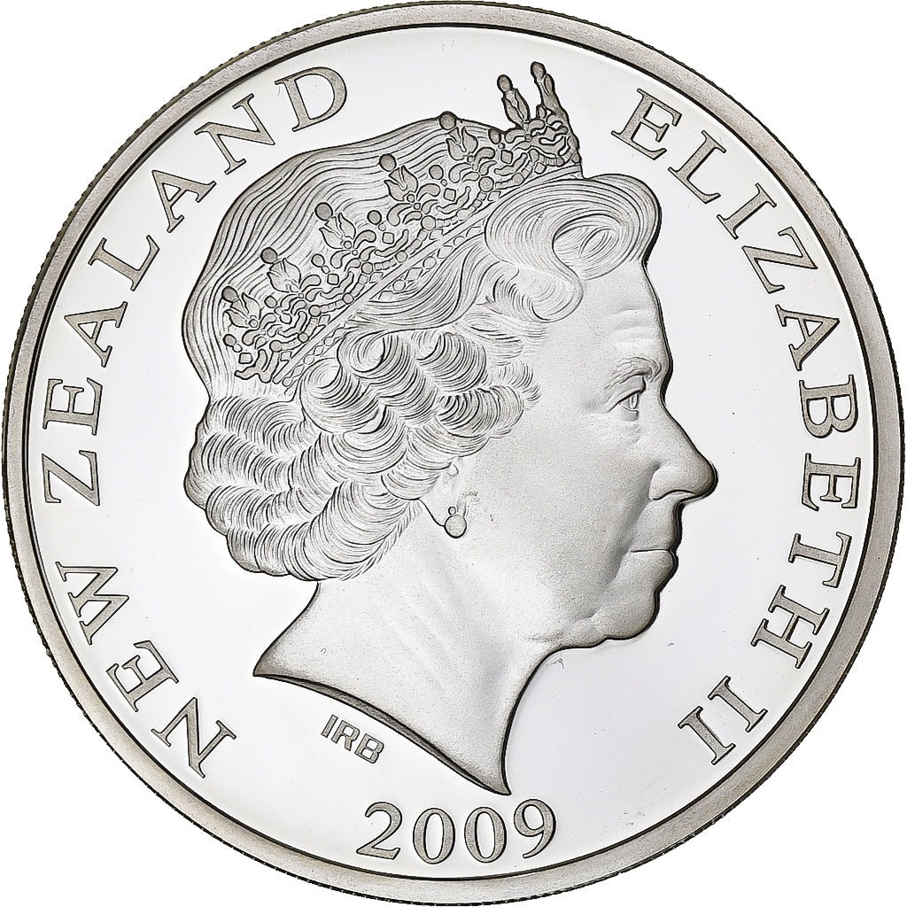 Nova Zelândia, 1 Dollar, 1 Oz, Southern Right Whale, 2009, B.H. Mayer, Prata