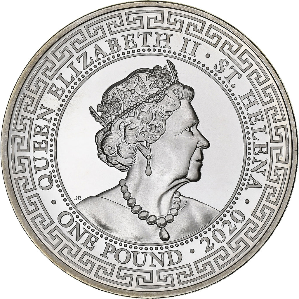 SAINT HELENA & ASCENSION, 1 Pound oz, The trade Dollar Collection, 2020, Silver