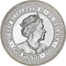 SAINT HELENA & ASCENSION, 1 Pound oz, The trade Dollar Collection, 2020, Silver