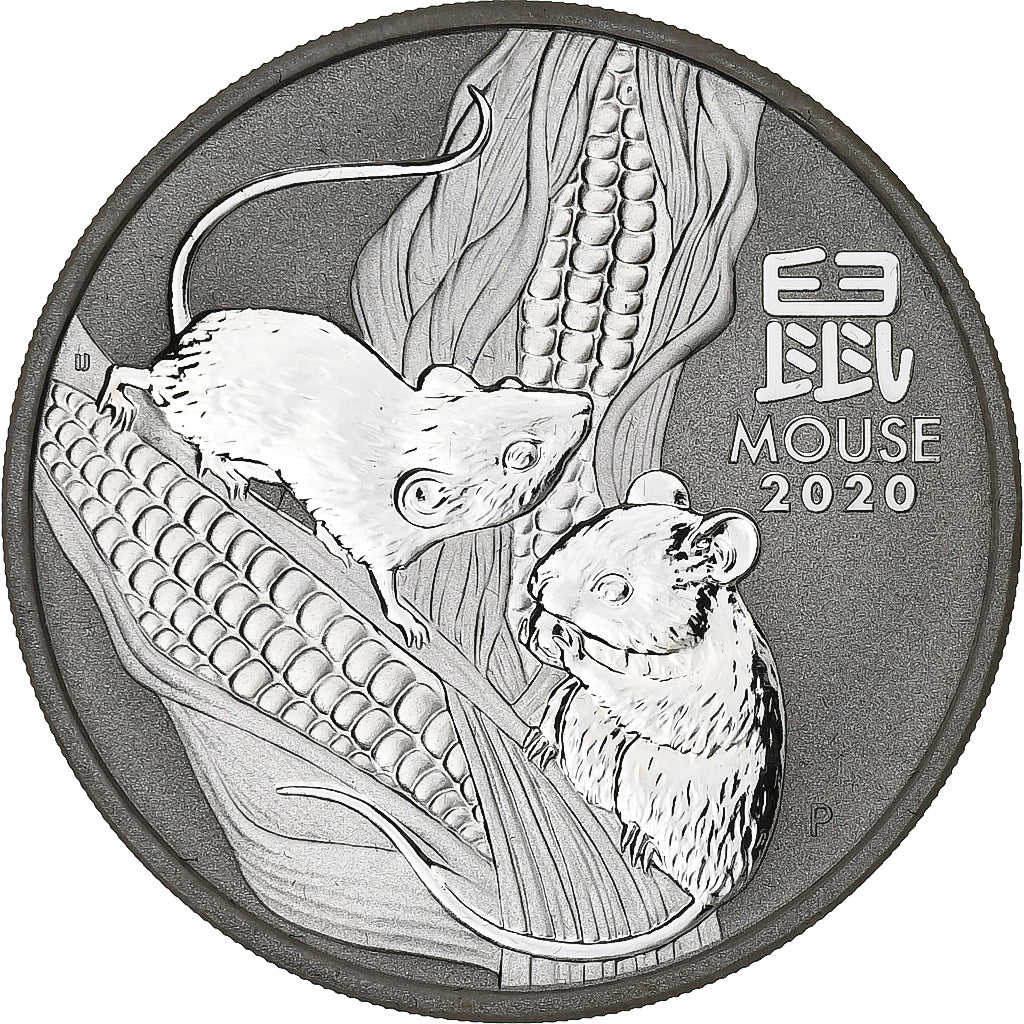 Australia, 1 Dollar, 1 Oz, année du rat, 2020, Argento, SPL+