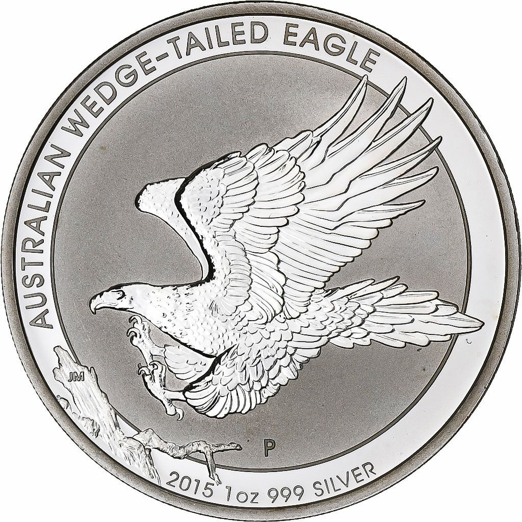 Australia, 1 Dollar, 1 Oz, Tailed Eagle, 2015, Silver, MS(65-70)