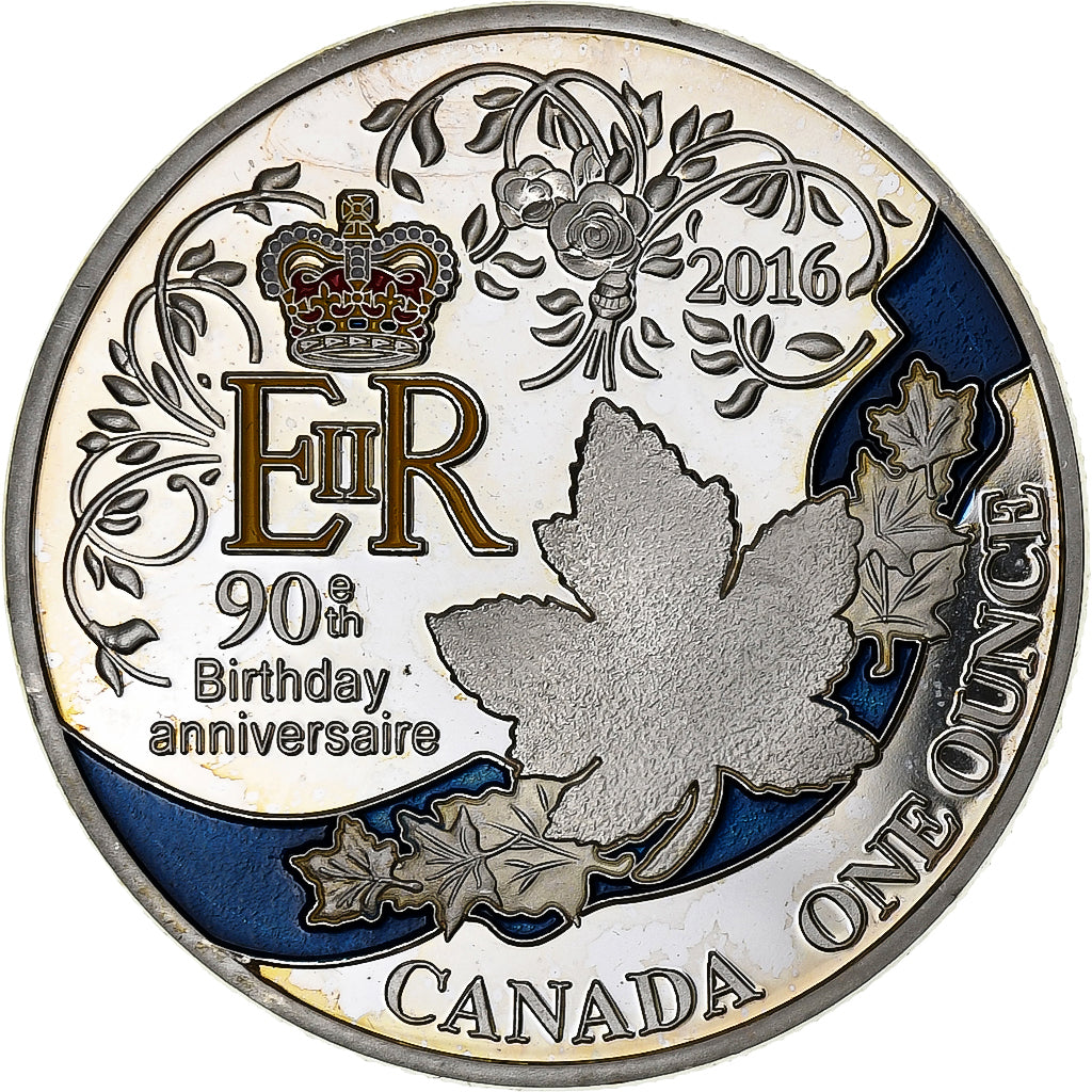 Canada, 1 Oz, A Celebration of Her Majesty's 90 th birthday, 2016, Royal