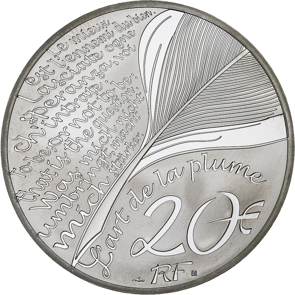 France, 20 Euro, William Shakespeare, 2022, Monnaie de Paris, 1 Oz, Proof