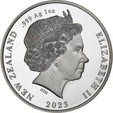 Nieuw Zeeland, 1 Dollar, 1 Oz, Guardian Volcanoes, 2023, Proof 1.Oz, Zilver, UNC