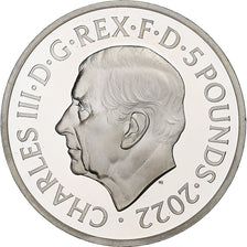 Gran Bretaña, 5 pounds Proof, Charles III Life and legacy of the Queen, 2022