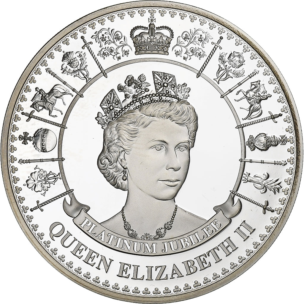 Tokelau, 5 dollars, 1 oz, Platinum Jubilee, 2022, 1 Oz, Proof, Plata, FDC