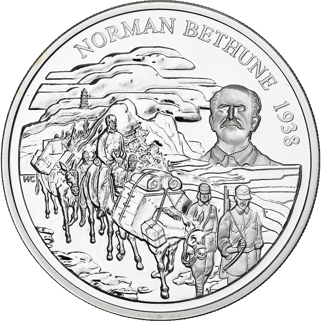 Canada, 5 dollars, 1 oz, Norman Bethune 1938, 1998, 1 Oz, Proof, Silver