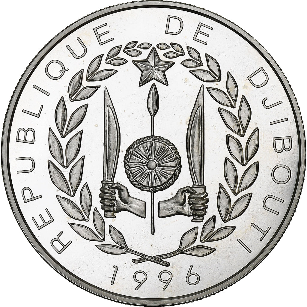Djibouti, 100 Francs, La découverte portugaise de Djibouti, 1996, 1 Oz, Proof