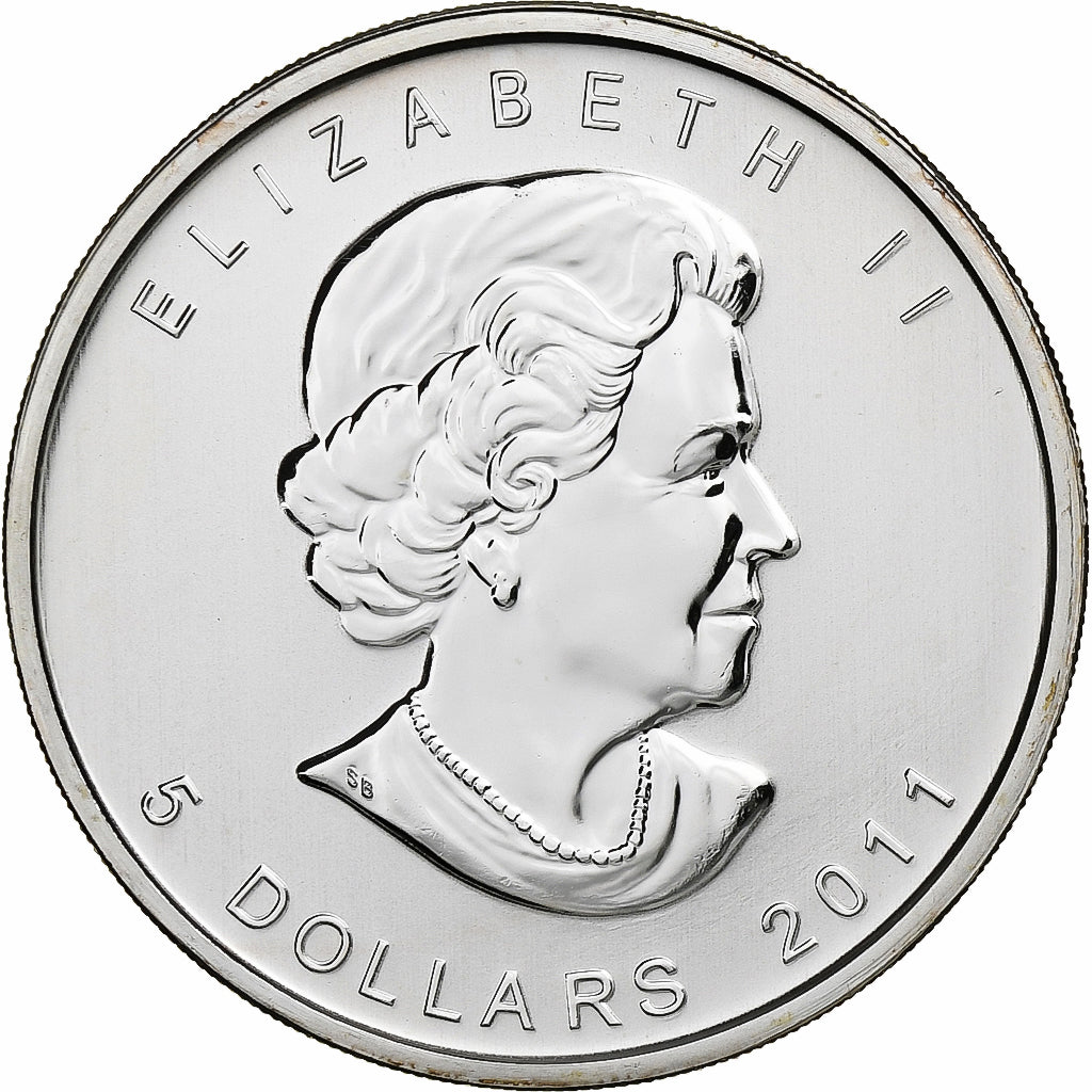 Canada, 5 dollars, 1 oz, Grizzli, 2011, Ottawa, Srebro, MS(65-70)